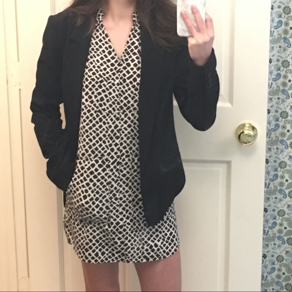 BANANA REPUBLIC Black And White Tunic Shirt Dress